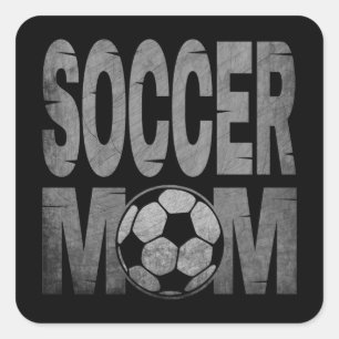 STICKER CARRÉ CADEAU DE MOM DE FOOTBALL