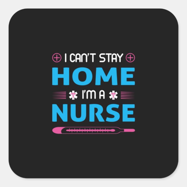 Sticker Carré Cadeau infirmière | Je Suis Infirmière (Devant)