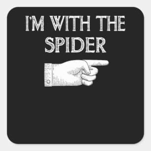 Sticker Carré Cadeau Spider I'm With The Spider Costume Matchi