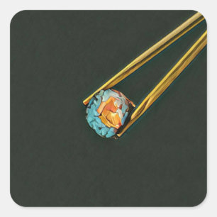 Sticker Carré cadeau sushi cool