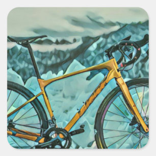 Sticker Carré Cadeau Vélo Lover