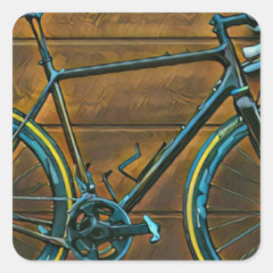 Sticker Carré Cadeaux cyclables vintages   cadeaux de VTT