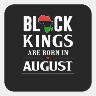 Sticker Carré Cadeaux d'anniversaire  Les Rois Noirs Sont Nés En