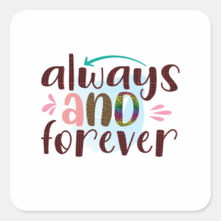 Sticker Carré Cadeaux de mariage | Toujours et à jamais