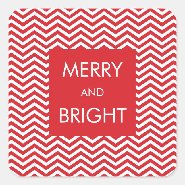 Sticker Carré CADEAUX DE VACANCES :: petits noël branchés 1 (Devant)