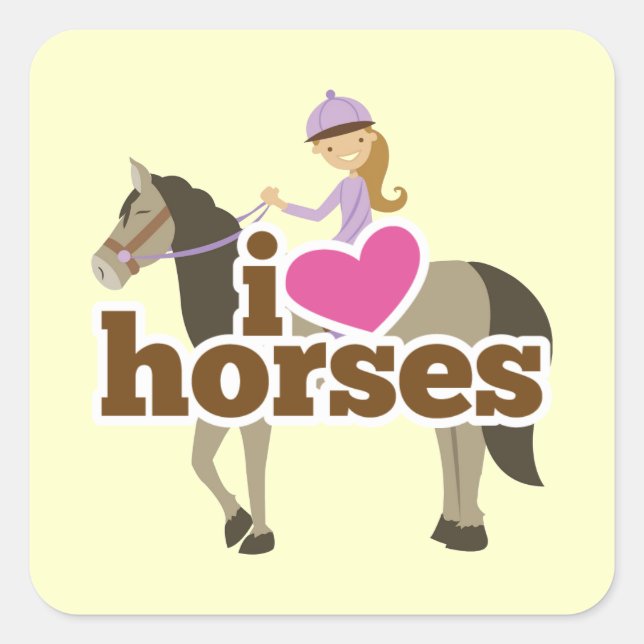 Sticker Carré Cadeaux personnalisés pour les filles - J'adore le (Devant)