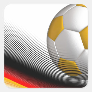 Sticker Carré Cadeaux pour les amants allemands du football du