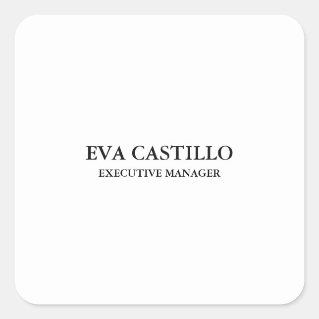 Sticker Carré Cadre Moderne Élégant Simple Tendance  (Devant)