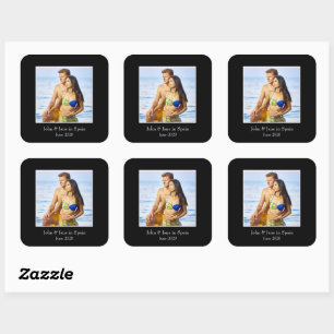 Sticker Carré Cadre photo, Photo personnalisée - Personnalisé