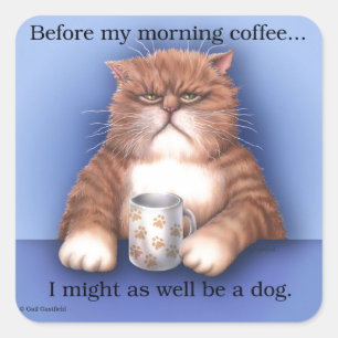 Sticker Carré Café