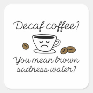 Sticker Carré Café Decaf