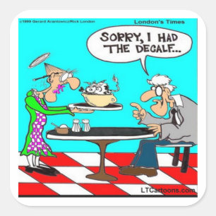 Sticker Carré Café inapproprié Drôle Drôle Vache Dons et Tee - s