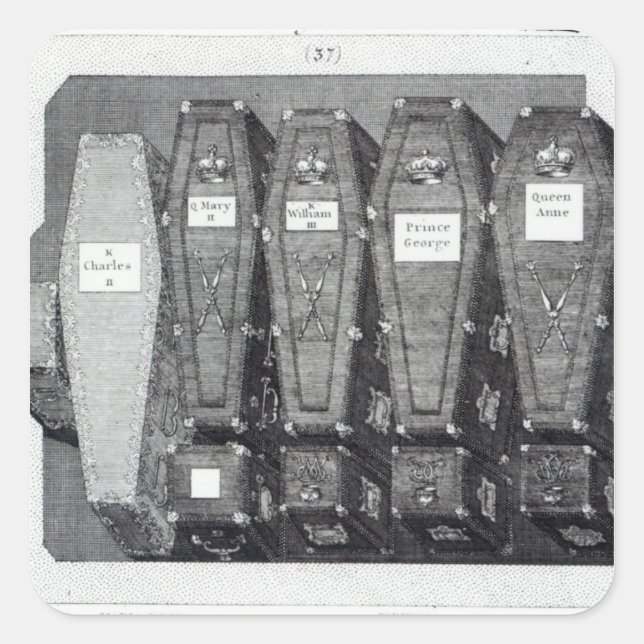 Sticker Carré Cafés royaux à l'abbaye de Westminster (Devant)