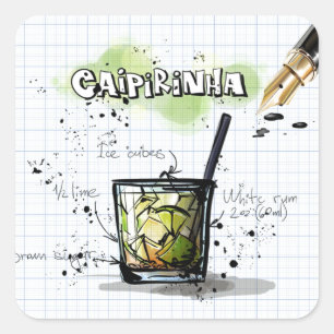 Sticker Carré Caipirinha