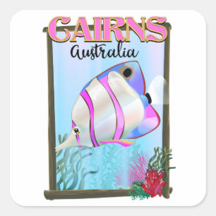 Sticker Carré Cairns Australia poster de vacances