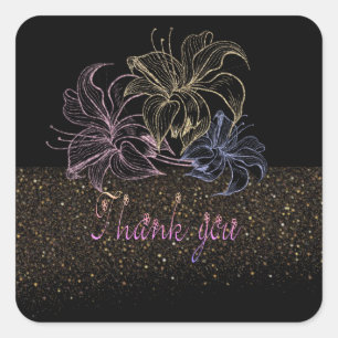 Sticker Carré Calcomanía cuadrada con agradecimento