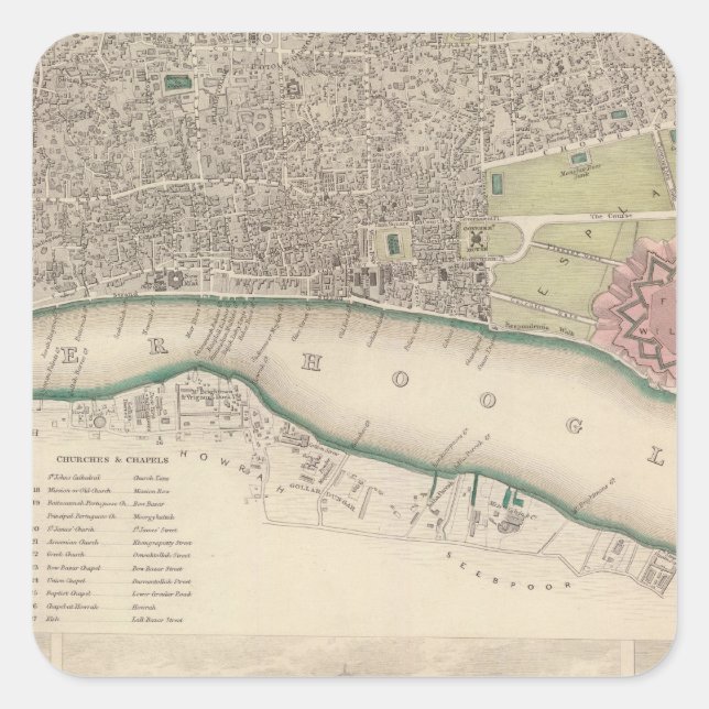 Sticker Carré Calcutta (Devant)