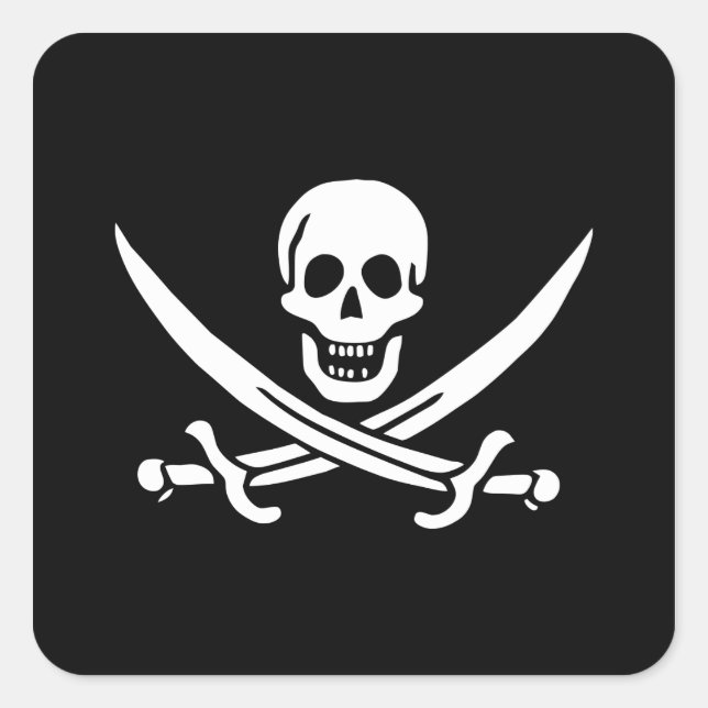 Sticker Carré Calico Jack (Devant)