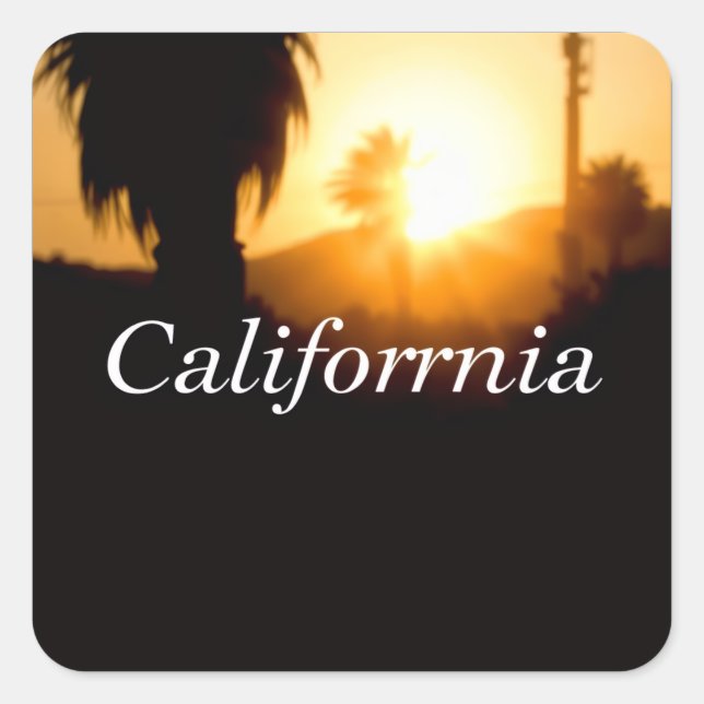 Sticker Carré California Dreamin’ (Devant)