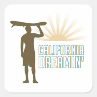 Sticker Carré California Dreaming