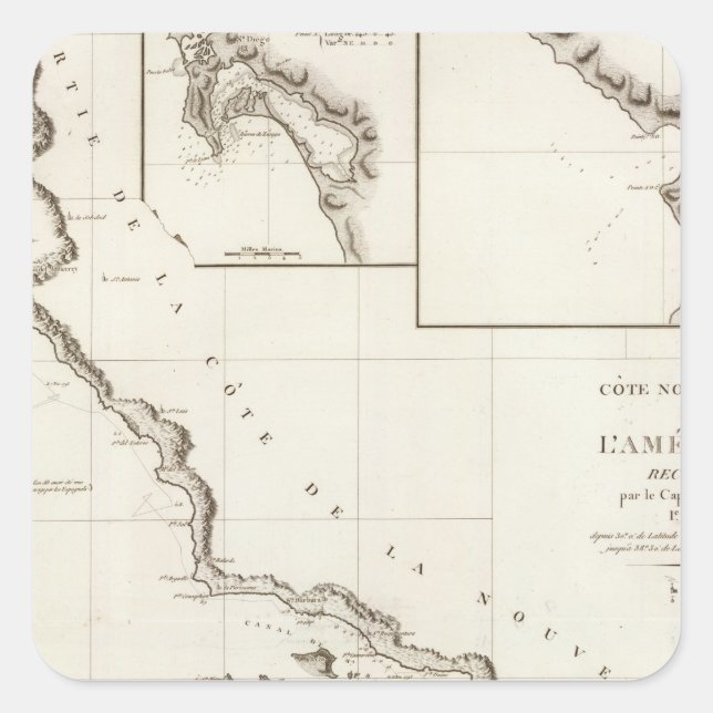 Sticker Carré Californie à El Rosario (Devant)