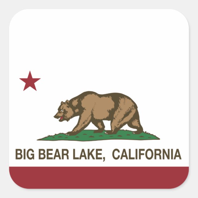 Sticker Carré Californie - Big Bear Lake (Devant)
