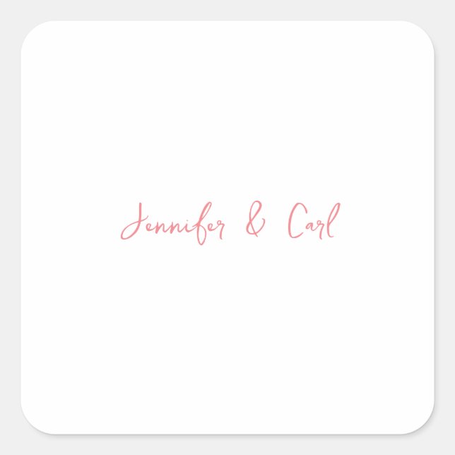 Sticker Carré Calligraphie classique professionnelle minimaliste (Devant)