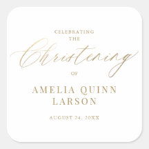 Calligraphie Or Simple Elegant Script Christening
