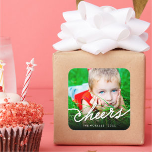 Sticker Carré Calligraphie Script moderne Vacances photo