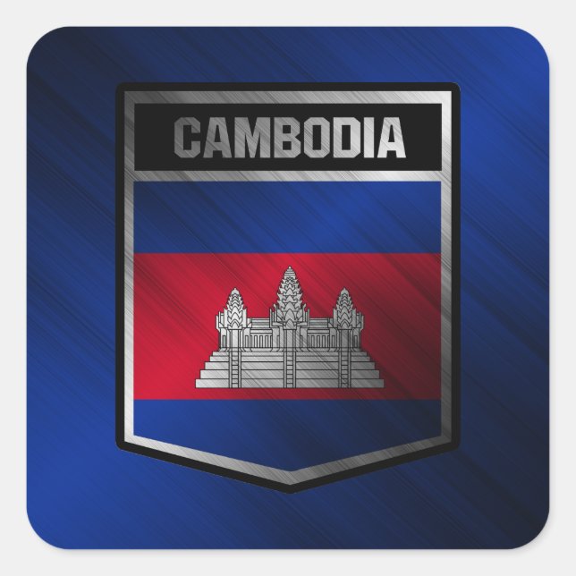 Sticker Carré Cambodge (Devant)