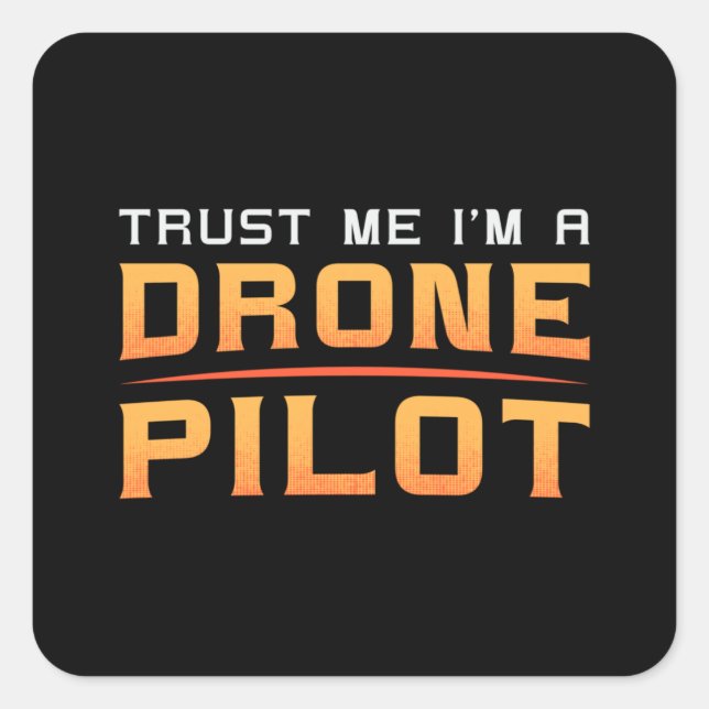Sticker Carré Caméra pilote de drone Quadcopter FPV Drones Cadea (Devant)