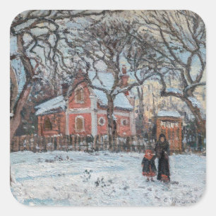 Sticker Carré Camille Pissarro - Chataigniers a Louvecienne