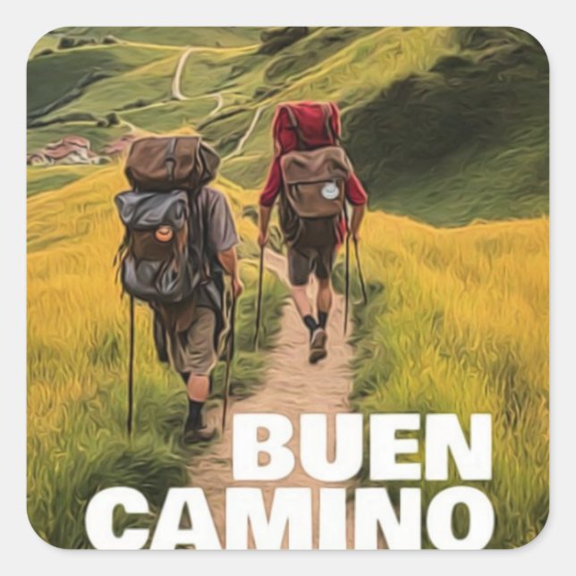 Sticker Carré Camino de Santiago (Devant)