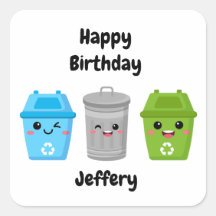 Camion à ordures vertes - Anniversaire des enfants