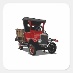 Sticker Carré Camion de dessin