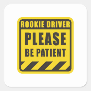 Sticker Carré camionnette de conducteur d'élève amusant   pare-c