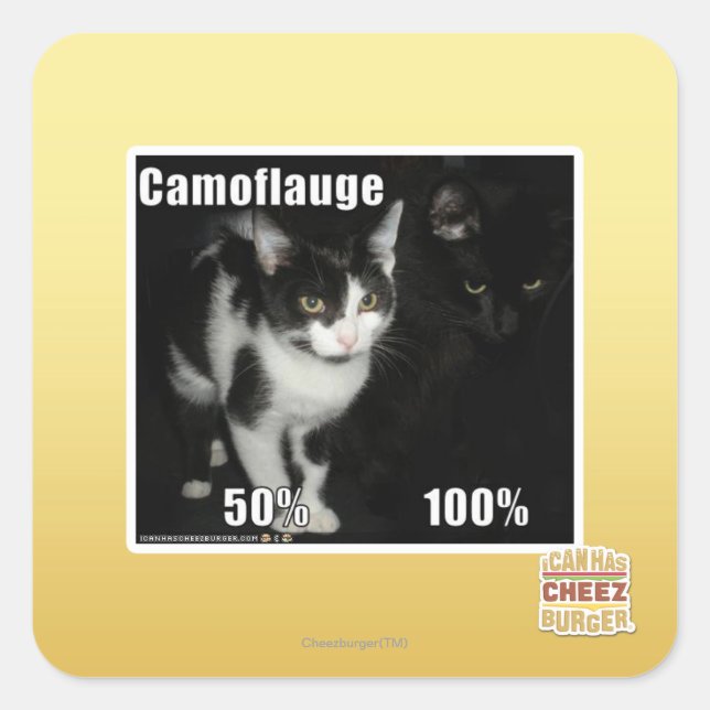 Sticker Carré Camouflage (Devant)