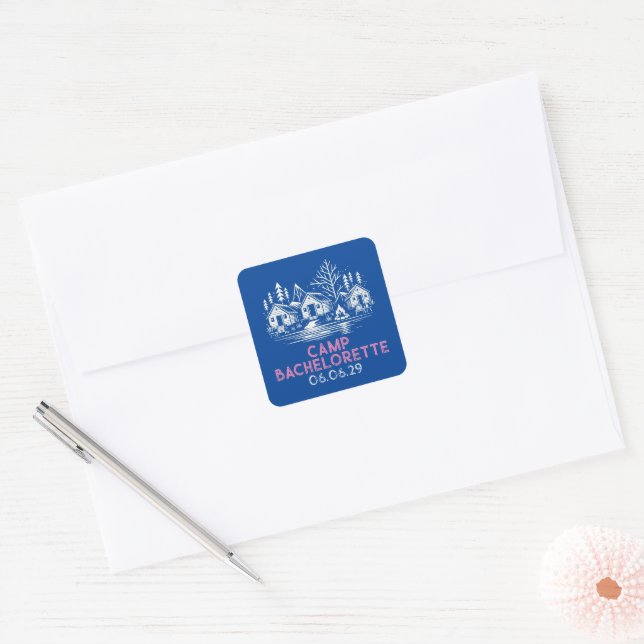 Sticker Carré Camp Bachelorette (Enveloppe)