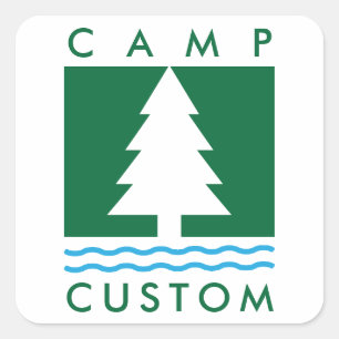 Sticker Carré Camp personnalisé