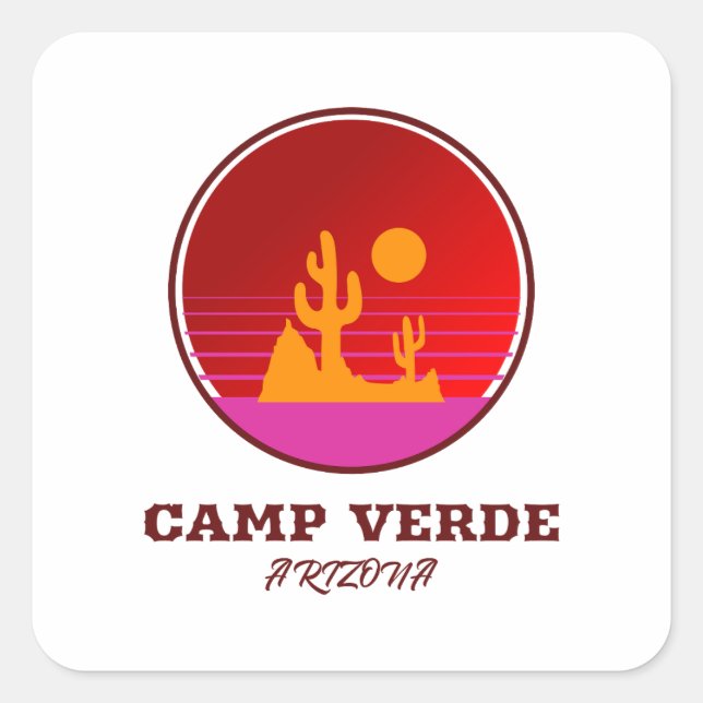 Sticker Carré Camp Verde - Arizona (Devant)