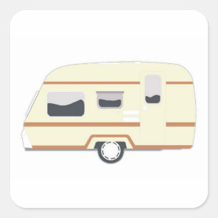 Sticker Carré Camper Trailer Camping Van