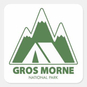 Sticker Carré Camping dans les montagnes du parc national du Gro