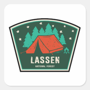 Sticker Carré Camping forestier national de Lassen