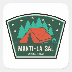 Sticker Carré Camping forestier national Manti-La Sal