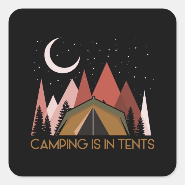 Sticker Carré Camping Is (Devant)