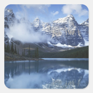 Sticker Carré Canada, Alberta, parc national Banff, lac