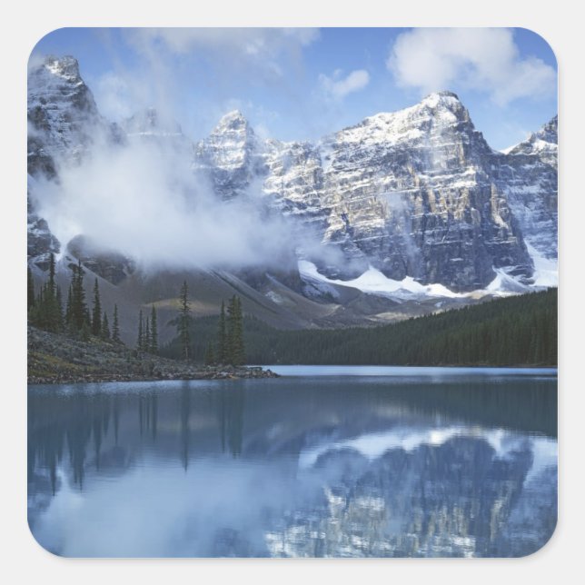 Sticker Carré Canada, Alberta, parc national Banff, lac (Devant)