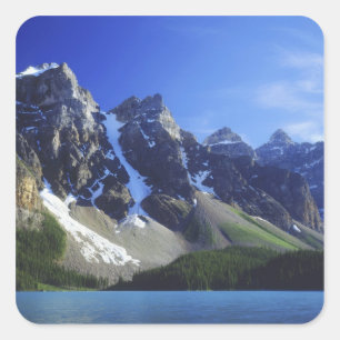 Sticker Carré Canada, Alberta, Parc national Banff, Moraine