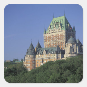Sticker Carré Canada, Québec. Château Frontenac.