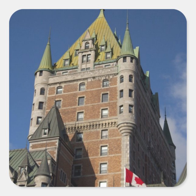 Sticker Carré Canada, Québec, Québec. Château Fairmont (Devant)